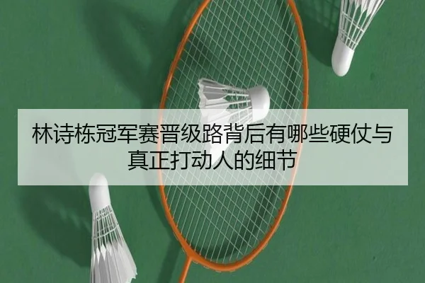 林诗栋冠军赛晋级路背后有哪些硬仗与真正打动人的细节